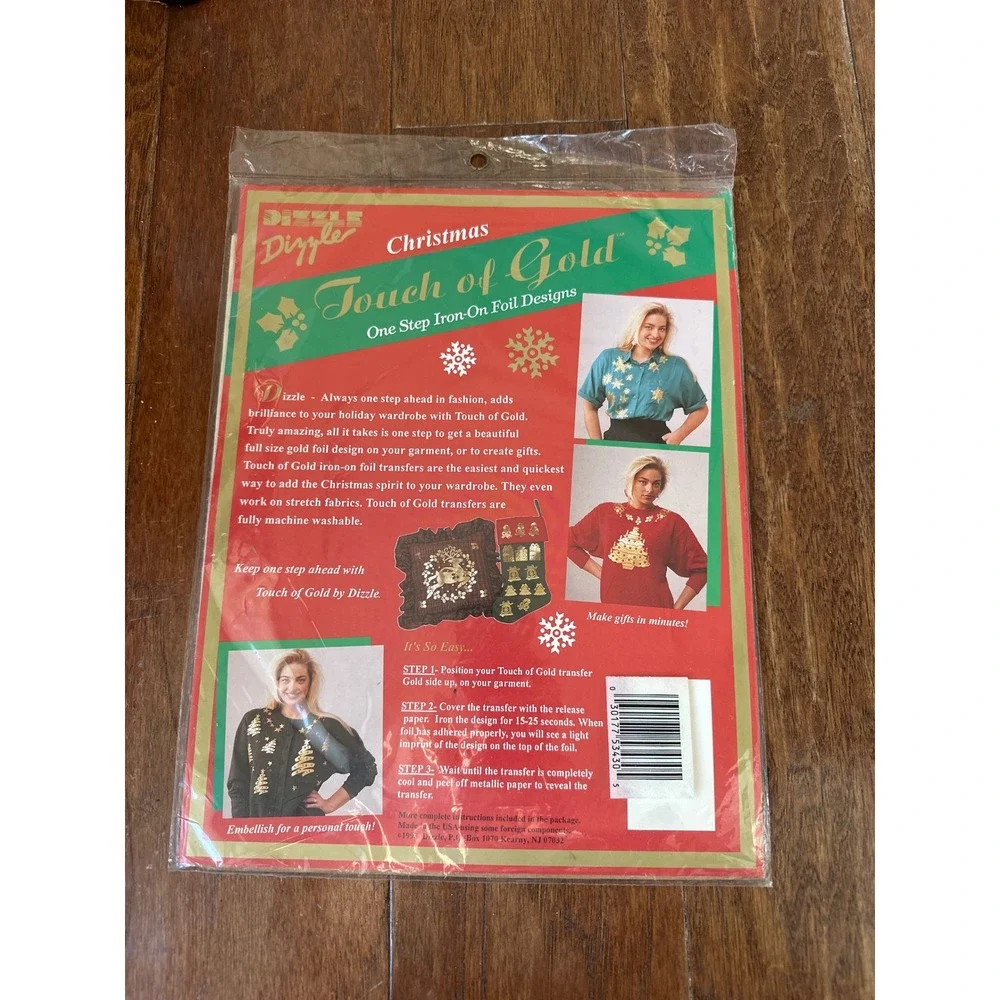 Dazzle Dazzle‎ Christmas Touch of Gold One Step Iron On Foil Designs Ornaments